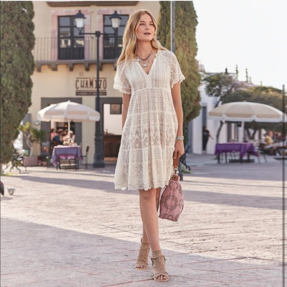 Sundance Romantic Lace Embroidered Dress Size XL